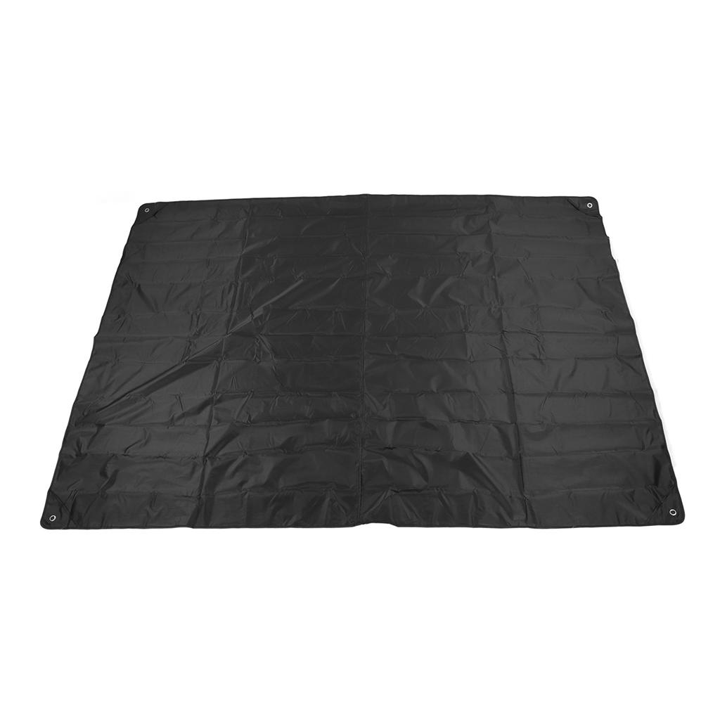 Drum Set Cover Silver Coated 420D Oxford Cloth Folding Furniture Dust Cover for Indoor Outdoor Black