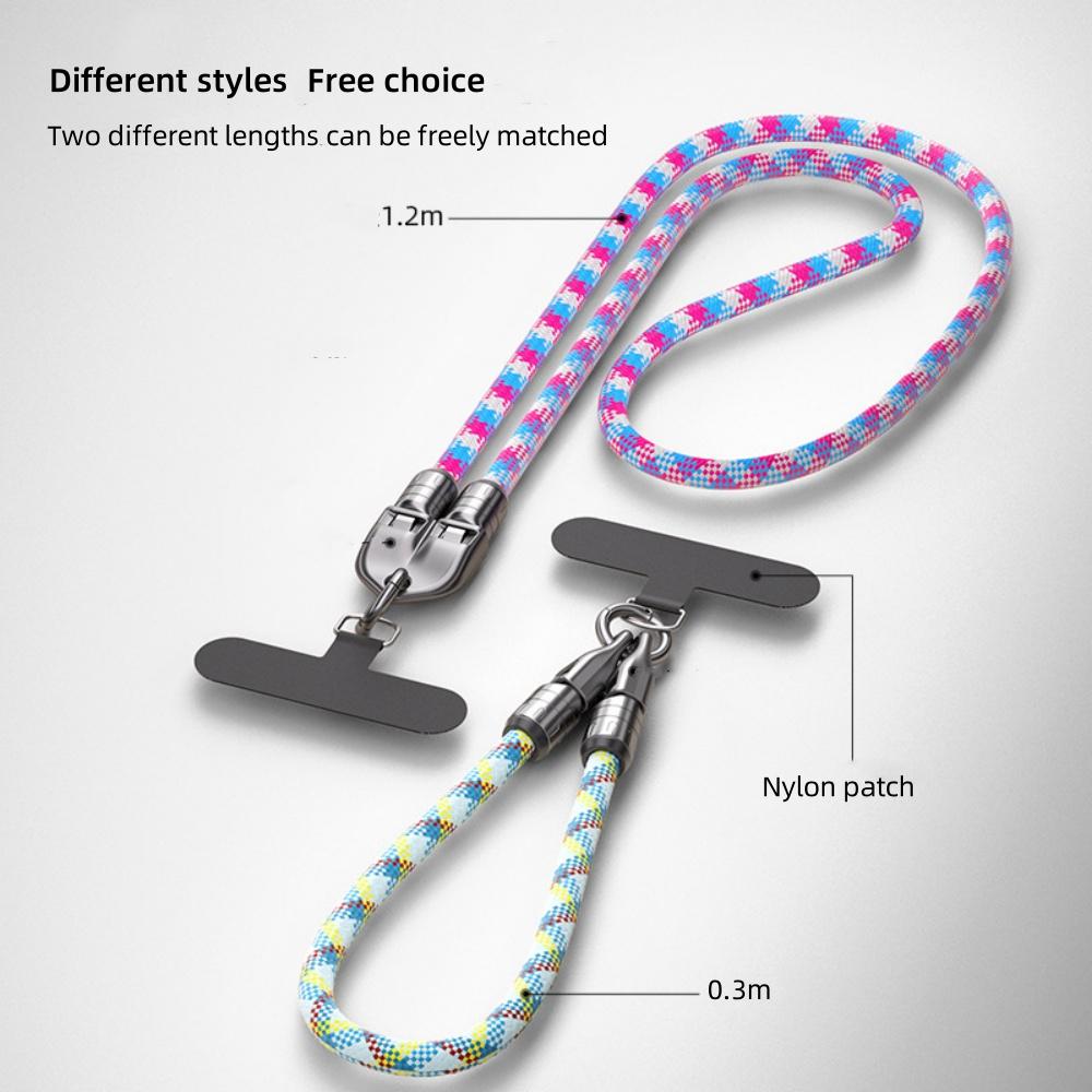 PD240W Phone Lanyard Charge Cable 2 in 1 USB-C to USB-C Super Fast Charge Data Cable Zinc Alloy Head Lanyard Fast Charging Cable