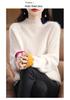 2024 Autumn/Winter Women's Color Block Mink Velvet Half-High Collar Sweater - Short, Loose, Thickened Wool Knit Base Layer.