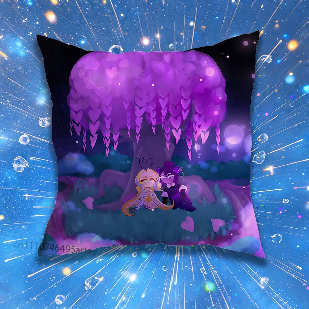 Black Sapphire Sugarfly C-Cookie Run Pillow Case Living Room Sofa Cushion Cover Suitable For Home Bedroom Room Decoration