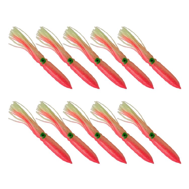 10Pcs Soft Lure Squid Skirts 8cm Artificial Baits Lures Saltwater Trolling Lure Artificial Baits Fishing Accessories
