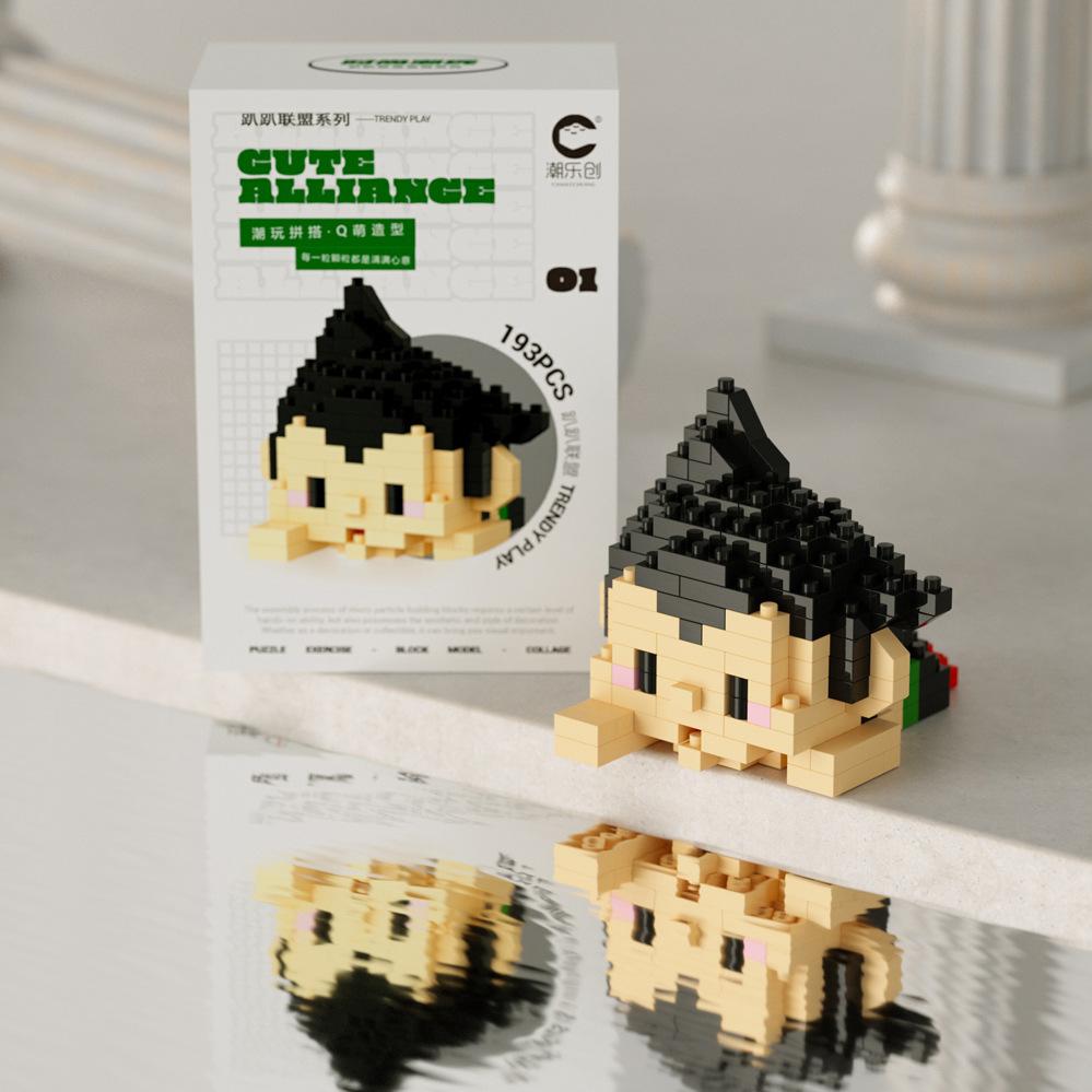 Süßer Mini auf der Vorderseite liegend Disney Mickey Bausteine Batman Kleiner Panda Stein 3D Süße Kuromi Sanrio Modell Spielzeug Für Kinder Geschenk