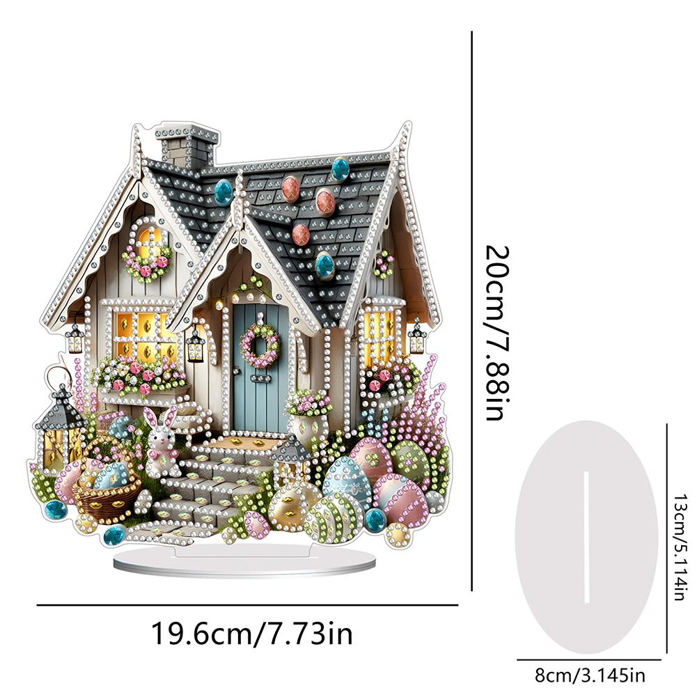 5D DIY Diamantmalerei Ostereibaum Strasssteine Desktop-Ornamente Kunst Tischdekoration Acryl Sonderform für Anfänger