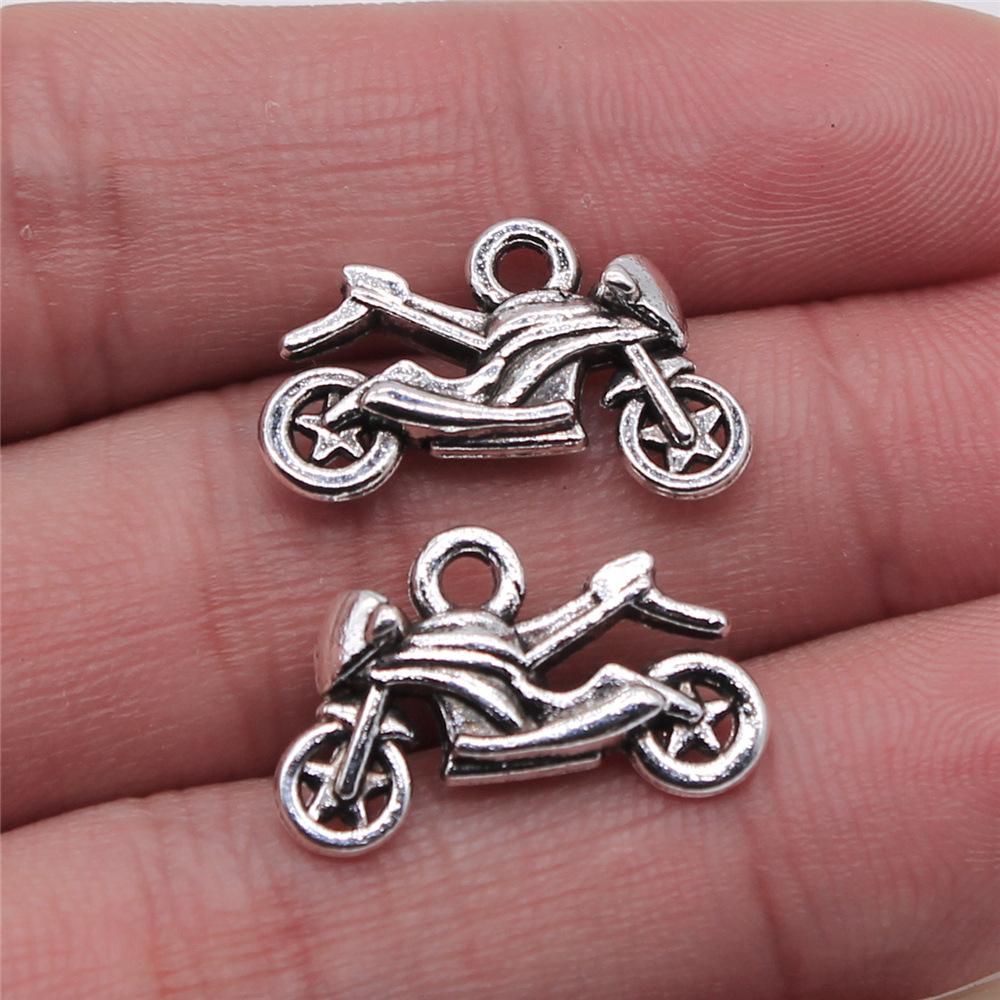 10pcs Motorcycle & Bikecycle Charms Pendants Antique Jewelry Making DIY Handmade CraftFor Jewelry Making
