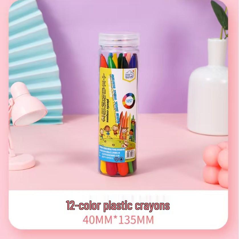 36-цветные моющиеся непачкающие треугольные мелки для детей - Шелковисто-гладкие, высокопигментированные пластиковые масляные пастели