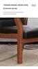 Retro Comfortable Chinese Solid Wood Armchair with Linen Fabric and Native Sponge Cushion.