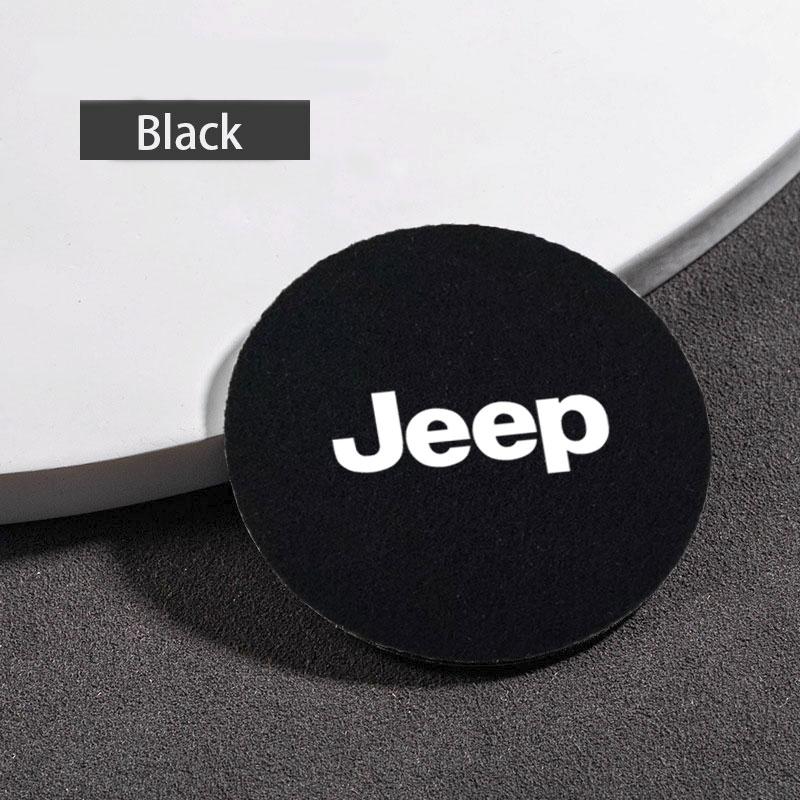 Car Coaster Water Cup Bottle Holder Anti-slip Pad Mat For Jeep TRAILHAWK COMMANDER LIBERTY Wrangler Lanyard Car Accessories AJS1