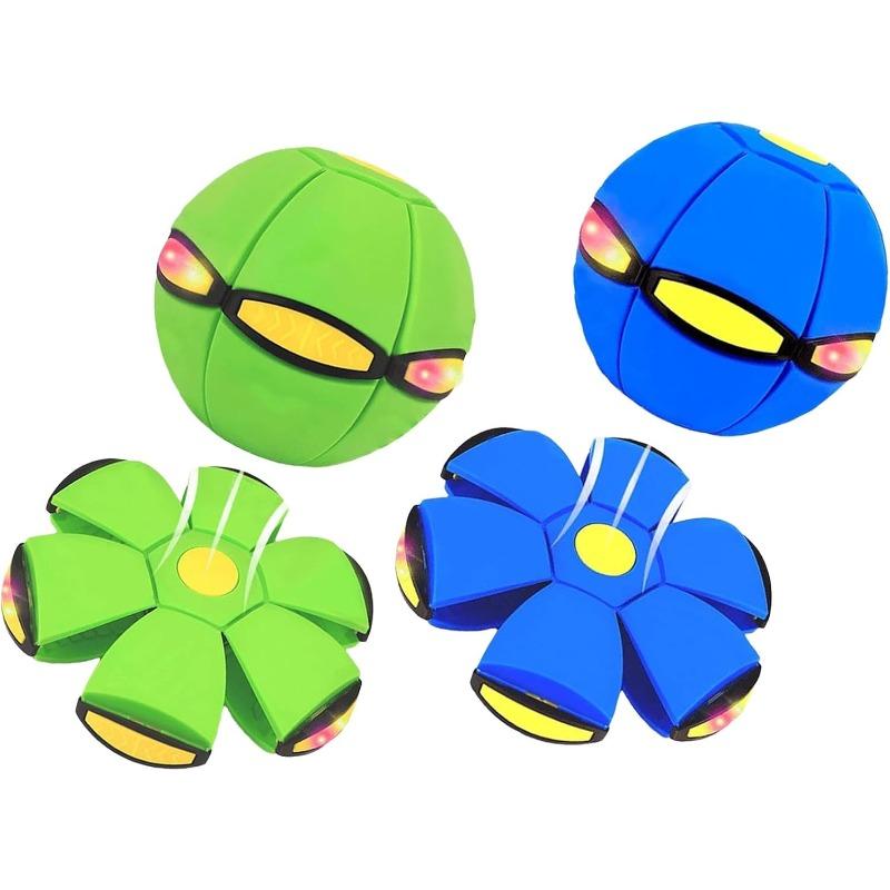 Children's Bouncing Ball, Magic Meta Ball, Magic Flying Saucer,Parent-Child Interaction, Transformation Flying Toy Outdoor Games