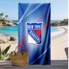 New York Rangers Druck Strandtuch Weich Tragbar Schnell?Trockenes Handtuch für Pool Sommerurlaub Outdoor Sport