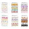 5 Rolls Spring Flower Washi Tape Self-adhesive Artistic Tape  Craft Making