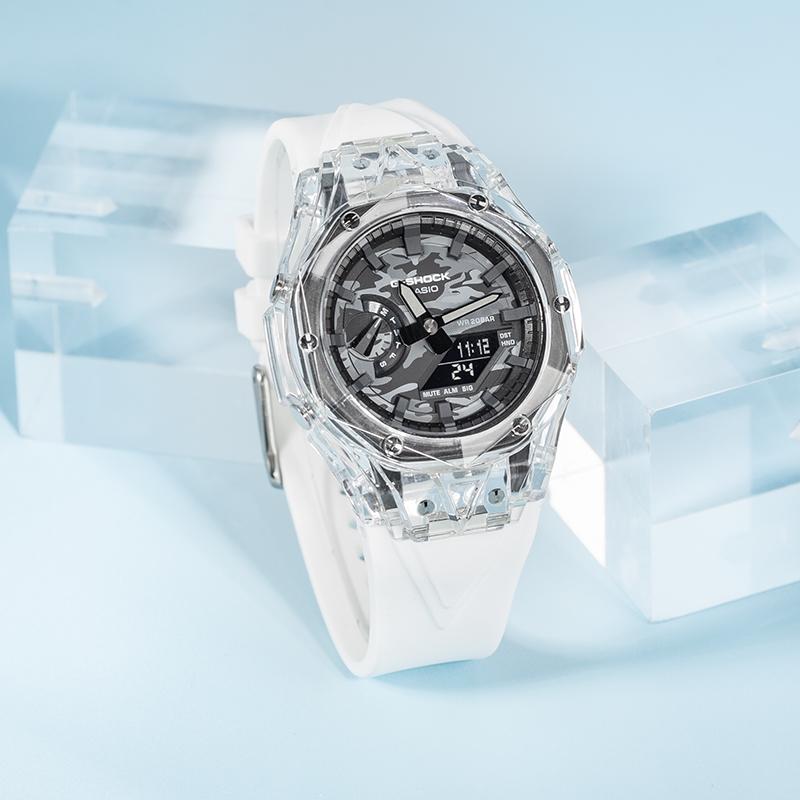Casio Men Liquid Crystal/Analog Dual Display Series Gray Watch GA-2100CA-8A-P03