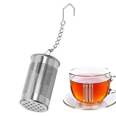 Filtro de Malla Fina Infusor de Té Conexión Cilíndrica de Acero Inoxidable Colador de Tetera Especias Hierbas Accesorios de Cocina