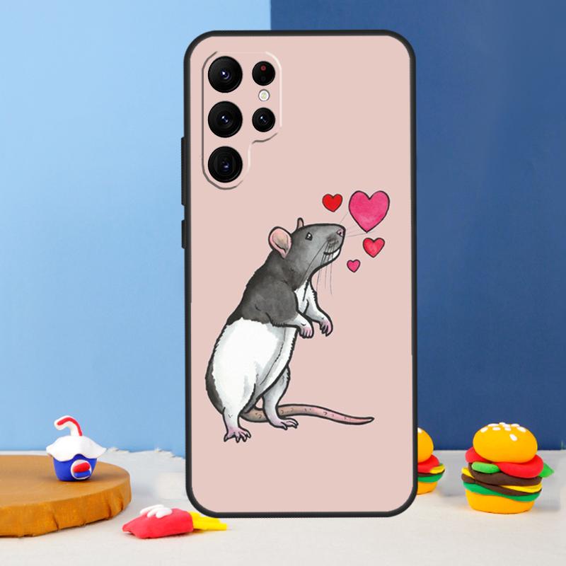 Mouse Rat Phone Case For Samsung Galaxy S25 S24 Ultra S9 S10 S20 S22 S21 S23 Plus S24 FE Cover Coque