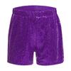 Girls Sequined Dance Shorts Elastic Waist Shiny Sequins Jazz Performance Cheerleading Competition Bottom