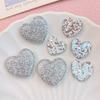 10Pcs New Cute Cartoon Silver Heart Series Flat Back Ornament Jewelry Bows Accessories
