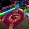 Brisbane Broncos Design Crystal Velvet Carpet Cozy Non?Slip Printed Rug For Bedroom Living Room Entrance