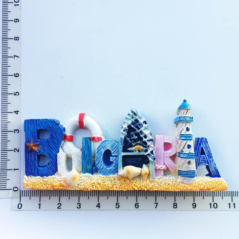 Bulgaria Blu souvenir da viaggio dipinto a mano regalo artigianale collezione di magneti per il frigorifero decorazione della cucina di casa