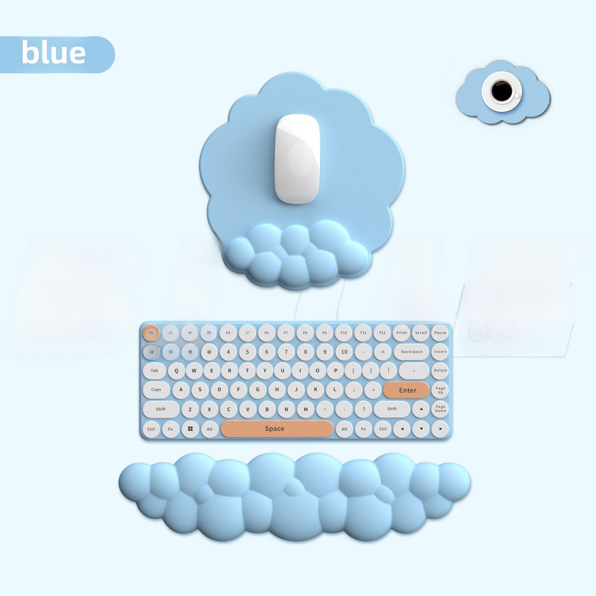 

Хмарний градієнт силіконова підставка для зап ястя клавіатури: Нековзний килимок для миші для дівчат та чоловіків, ідеальний для офісного та настільного використання