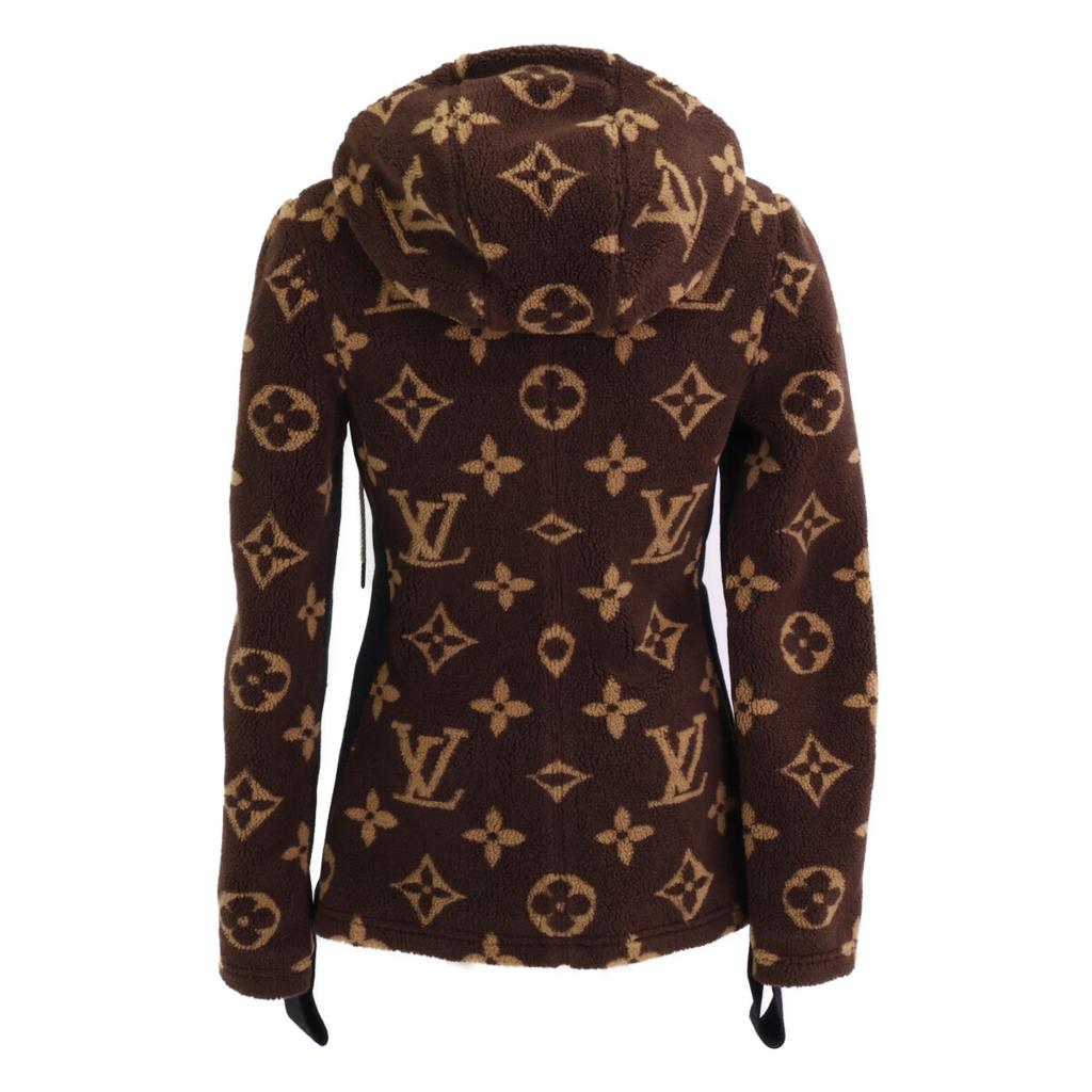 Louis Vuitton Domestically Authorized RW212B HZ3 Monogram Boa Zip-up Parka Jacket 34 Dark brownUsed