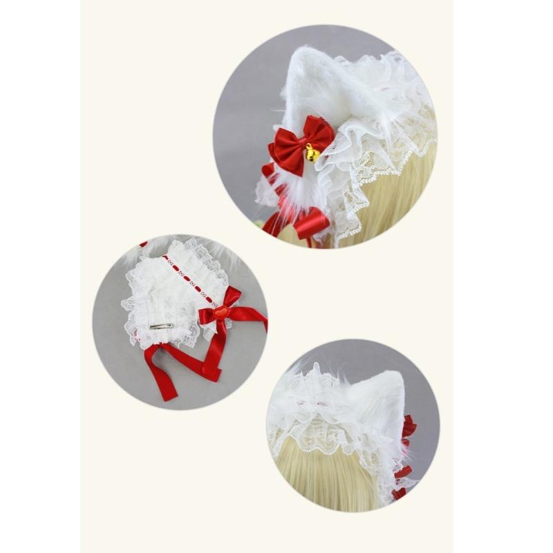 Plüsch Flauschige Katzenohren Haarreif für Mädchen Damen Halloween Cosplay Party Kostüm Süße Lolita Kopfschmuck Geschenke