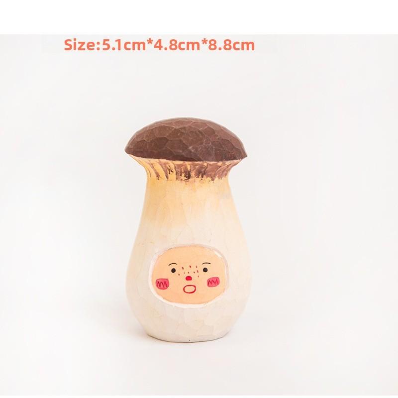 Wooden Mushroom Sculpture Handmade Housewarming Gift Kitchen Tabletop Ornament