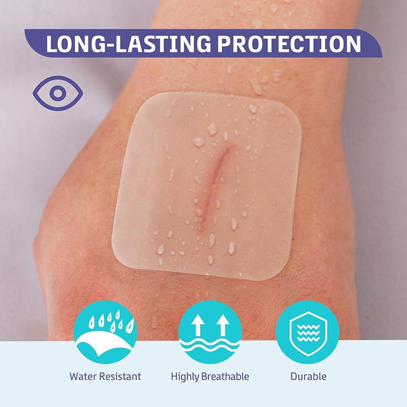 1Pcs Ultra Thin Hydrocolloid Dressing Patches Wound Dressing Adhesive Breathable Waterproof Transparent Pad Help Wound Healing