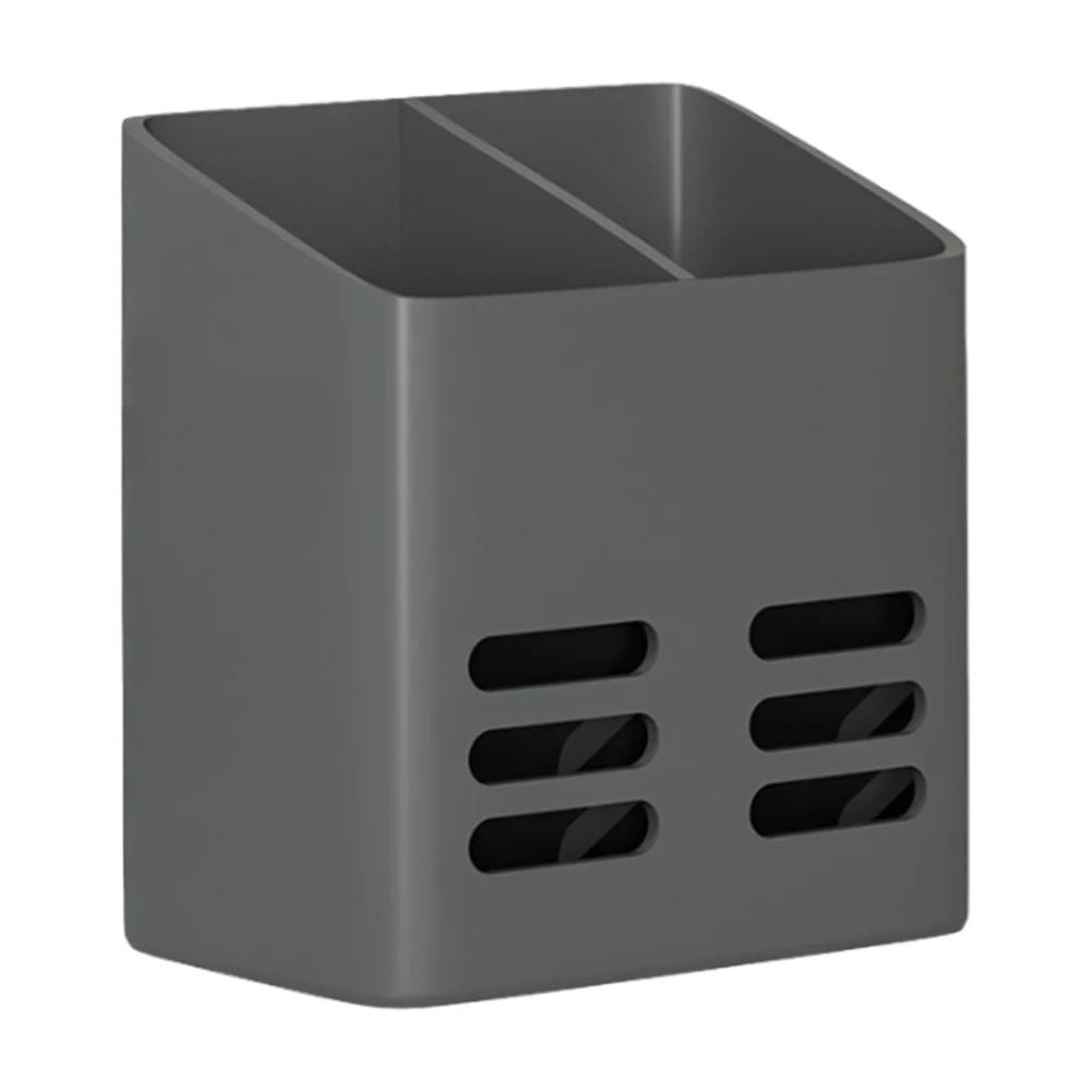 

Настенная полка для ванной комнаты с дренажными отверстиями, без сверления, полки для туалетных принадлежностей, многофункциональная полка для ванной комнаты для кухни, ванной комнаты серый