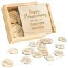 STOFINITY 5 Year Anniversary Wood Gift for Him Her - 5th Anniversary Wooden Gifts for Wife Husband, 5 Year Marriage Gift