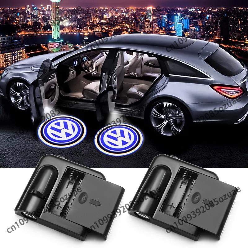Wireless Car Door Led Logo Laser Projector LED Welcome Light Ghost Shadow Light For VW Golf Passat B6 B7 Tiguan Polo Jetta GTIKD3