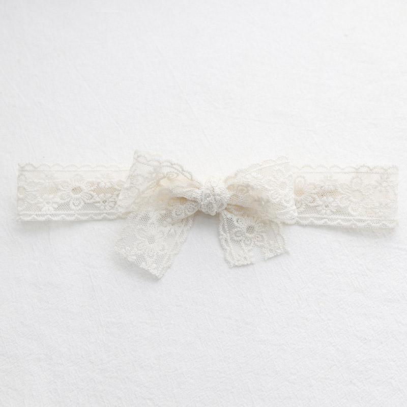 

Кружевная повязка на голову принцессы для маленьких девочек, летние и весенние детские головные уборы, бант для маленьких девочек, заколки для волос, детские аксессуары для волос 3-12 месяцев белый