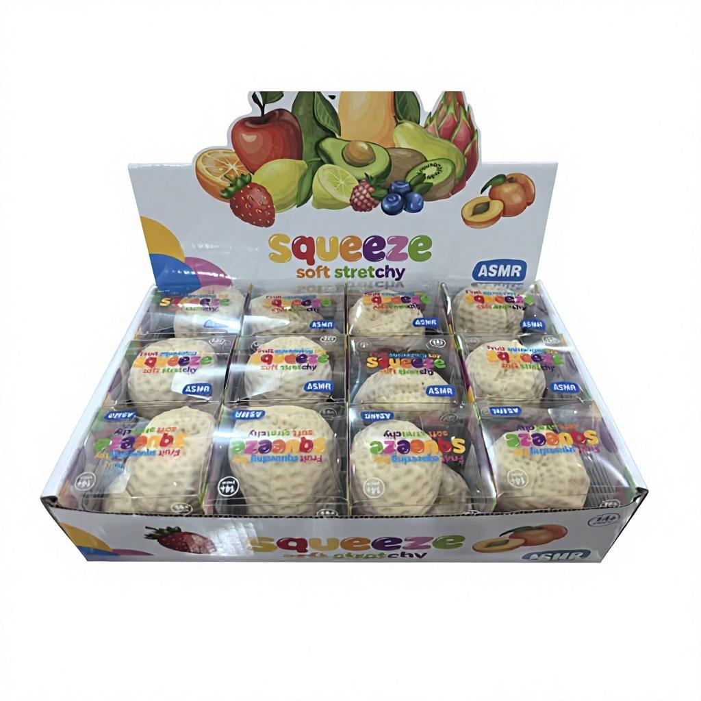 Crunch Fruit Squishy Crunch Sound Butter Stick Soap apple Mangosteen Peanut Pitaya Crispy Building-Block Fidget Toy