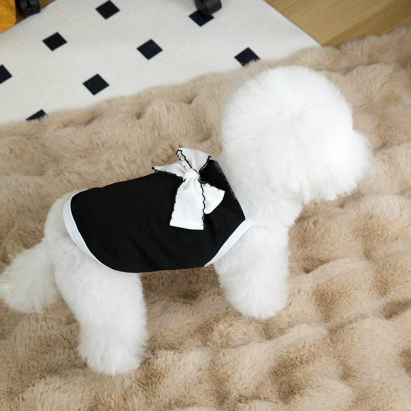 

Подтяжки для домашних животных, жилет для собак, летняя тонкая одежда для маленьких собак, одежда для котят, щенков, костюм для чихуахуа, бульдога, бишона, девочек XL чёрный