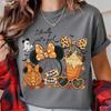 Halloween Printed Tshirt Autumn Mouse Pumpkin Halloween Tshirt Casual Breathable Oversize Cotton Top