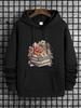 Unisex New Stylish Hoodie with Book Print, Featuring a Comfortable And Versatile Design for Autumn And Winter, Complete with a Drawstring And Long Sle
