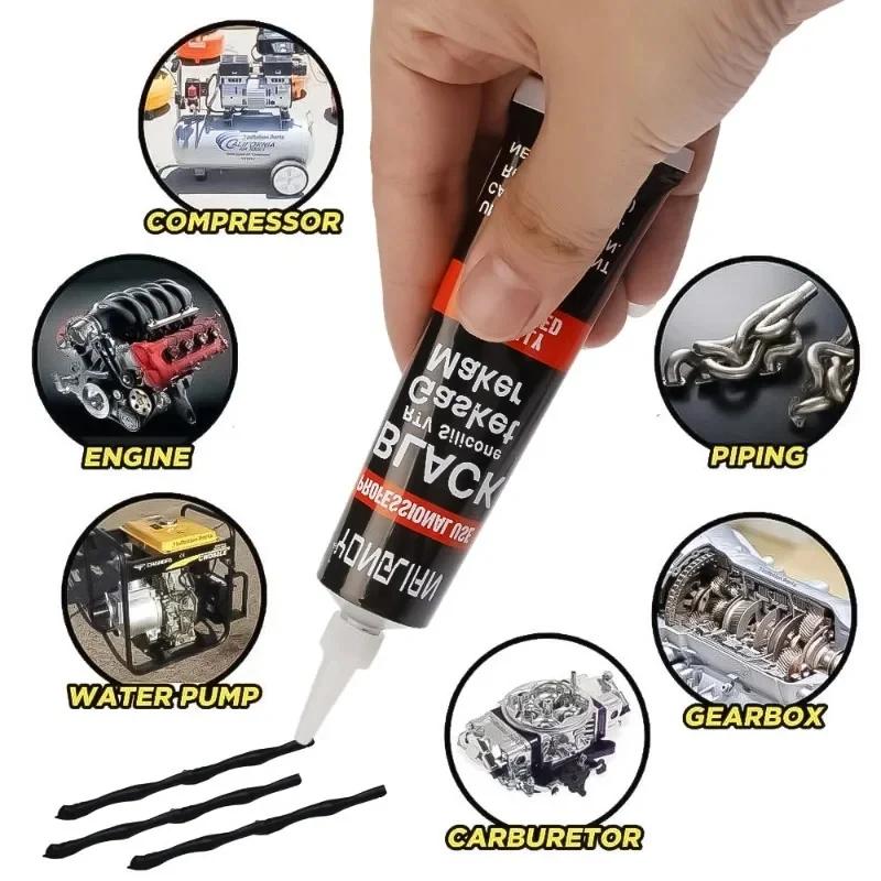 50ml automobilový těsnící tmel Tekutý těsnící tmel Těsnění motoru Těsnění černé kapaliny Těsnění odolné proti oleji