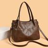 Weiche Leder-Einkaufstasche mit großem Fassungsvermögen, Damen-Umhängetasche, Crossbody-Tasche