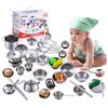 Stainless Steel MINI Kitchen Utensils Toys Set For Kids Girl Can Hold Food Cooking Kitchen Education Pretend Play Toys For Kids