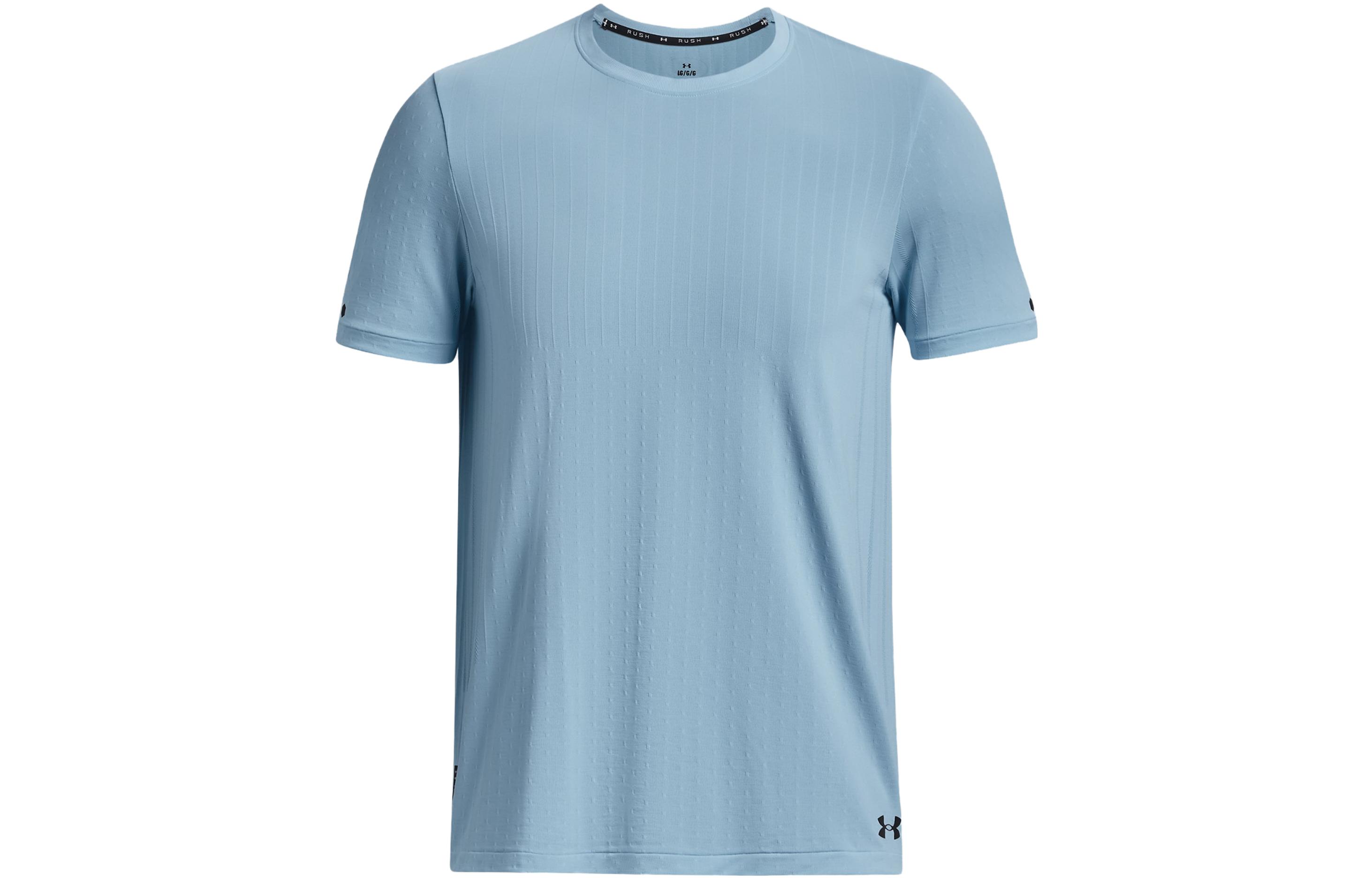 Under Armour T Shirts Men s Blue Crew Neck Moderate Straight Fit 1373724-490 MD