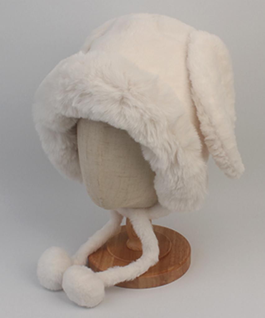 Yunibeosyeolkemiseuteuli Rabbit Fur White Balaclava Rabbit Hat