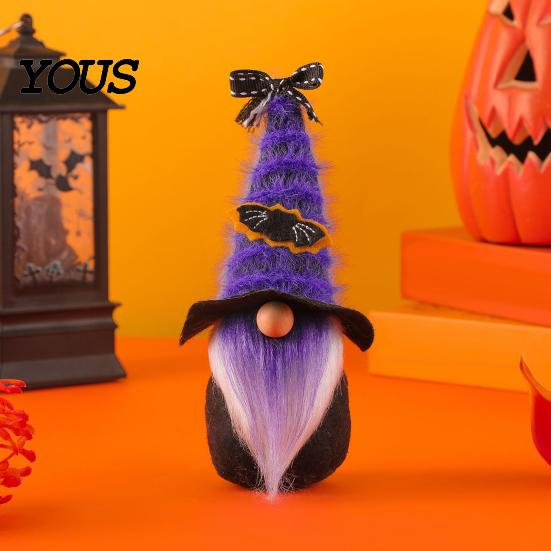 Halloween Party Supplies Gnome Decor, Cute Gradient Ghost Figurine, Faceless Statue Ornaments for Shelf Table, Spooky Ornament Home Office Reusable