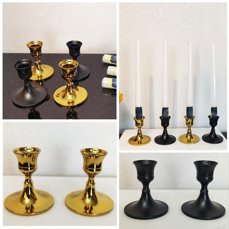 Stylish Alloy Horn Shaped Candle Holder Stand Functional Decoration for Various Settings Modern Designs,Stable Structure