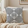 Gray Blend Pattern Pillow Case Double-Sided Plush Sofa Cushion Covers Organic Breathable Invisible Zipper