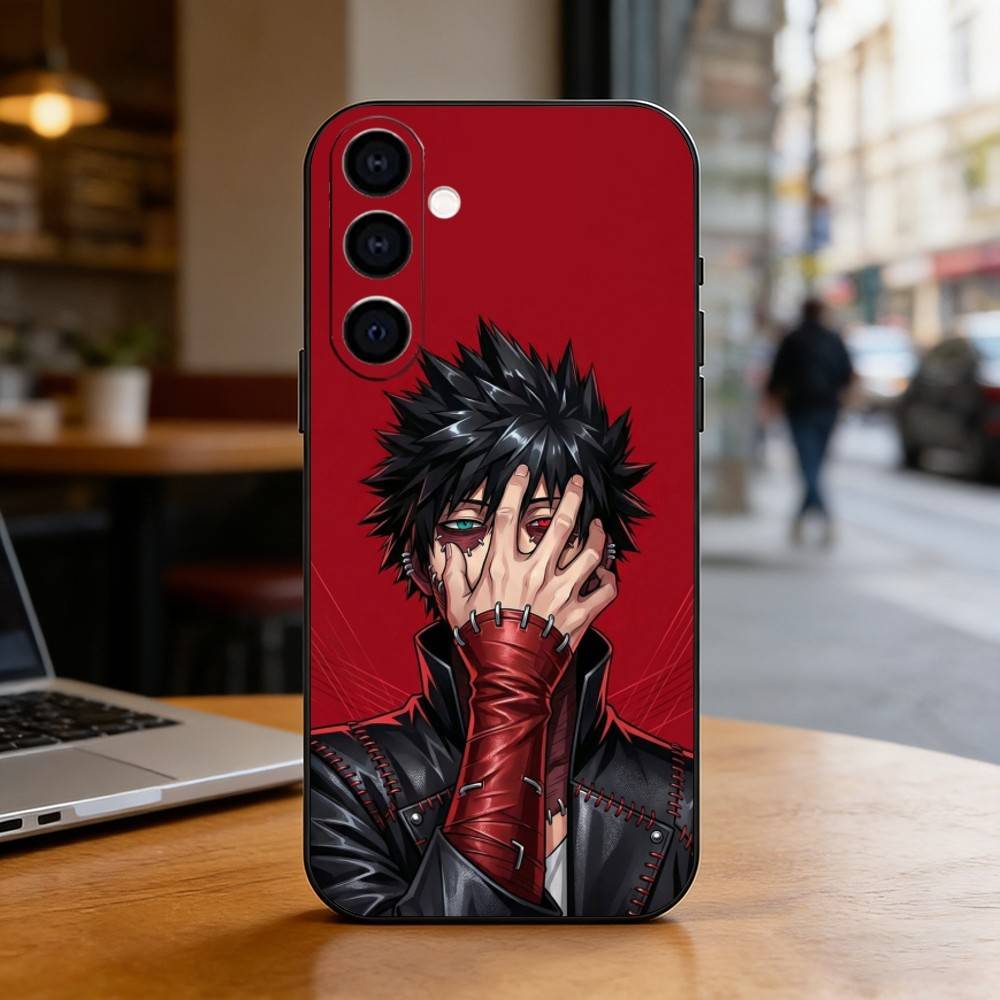 D-Dabi My Hero Academia Phone Case For Samsung Galaxy A73,A72,A71,A70,A53,A52,A51,Soft Silicone Black Cover
