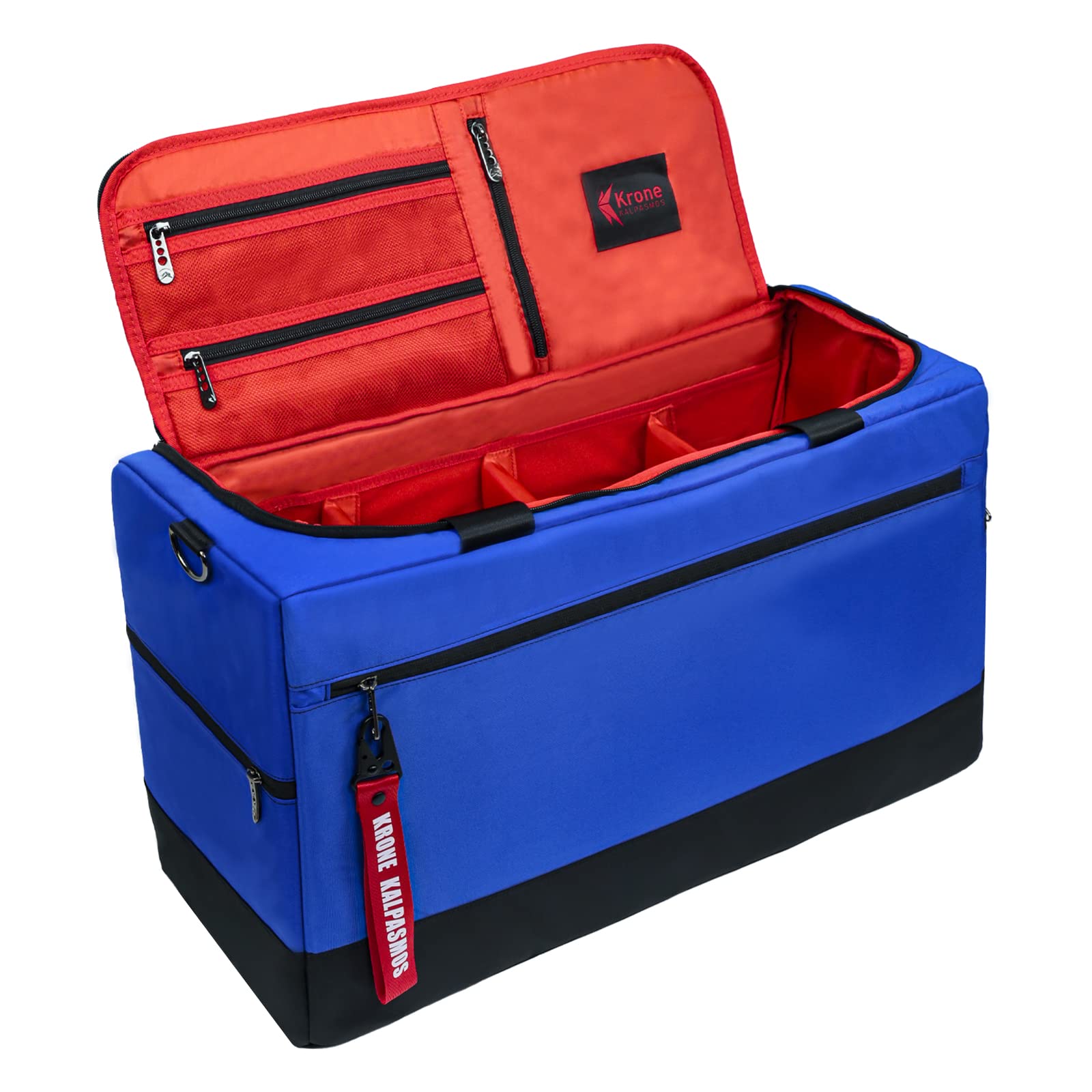 

Multifunctional Travel Duffel Bag with 3 Adjustable Nylon Shoulder Krone Kalpasmos Perfect for Outdoor or Gym Activities Compartments, Strap, - Blue,