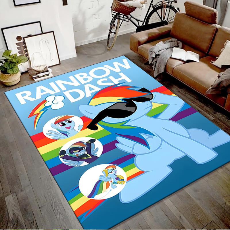 1pc My Little Pony7 Design Printed Area Rug Carpet for Bedroom Living Room Home Decor Rugs Mat Non Slip Mat Rug for Bedside