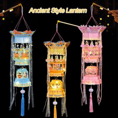 DIY Material Package Mid-Autumn Festival Lantern Ancient Style Double Layered Handmade Lantern Chinese Style Lantern