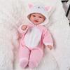 Reizende Puppenkleidung mit Tiermotiv für 43 cm Reborn-Puppen, Outfit-Set, weiches Polyesterkostüm für Kinder, Spielzeug zum Rollenspiel