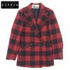 Cabana Wool Check Jacket for Women, Red X Black, Size 36 Jacket 36 Red / blackUsed
