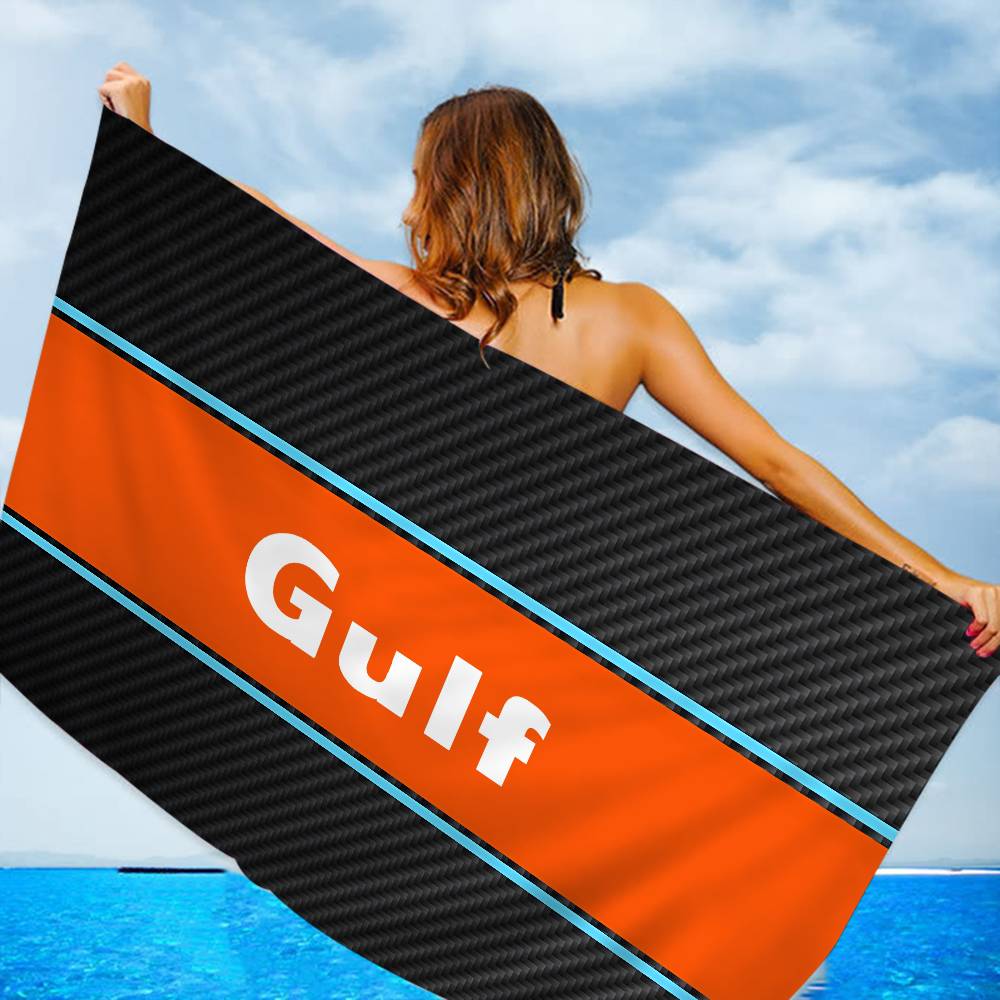 

G-Gulf Racing Car Microfiber Blanket Quick Drying Beach Towels Oversized Printing Super Absorbent Pool Towel Blanket W30*H60(CM)