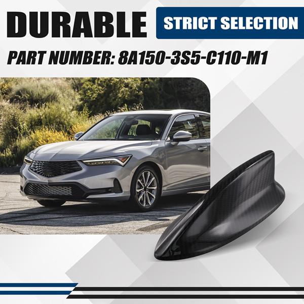 8A150-3S5-C110-M1: Genuine Carbon Fiber Shark Fin Antenna Sticker for Honda Acura